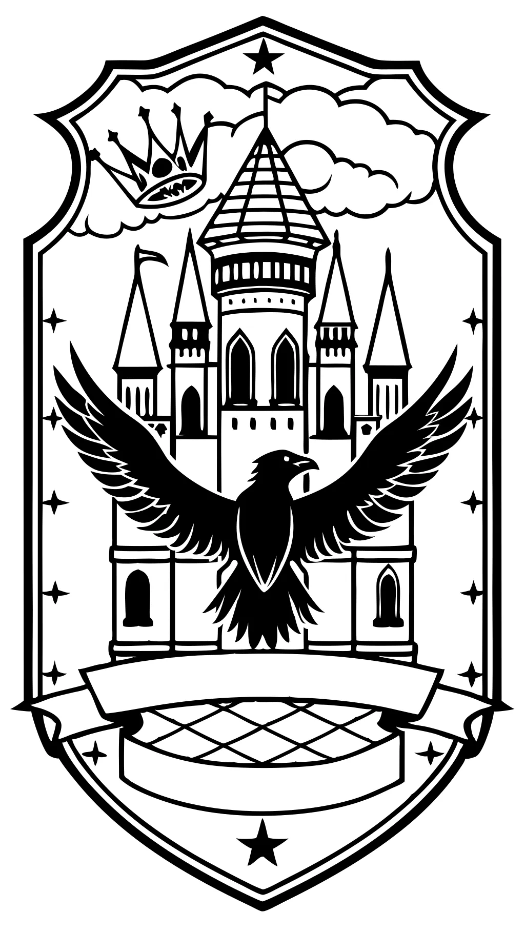 Página para colorear de Ravenclaw